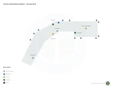 TUS Airport Concourse B Map