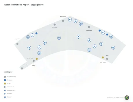 TUS Airport Terminal Map