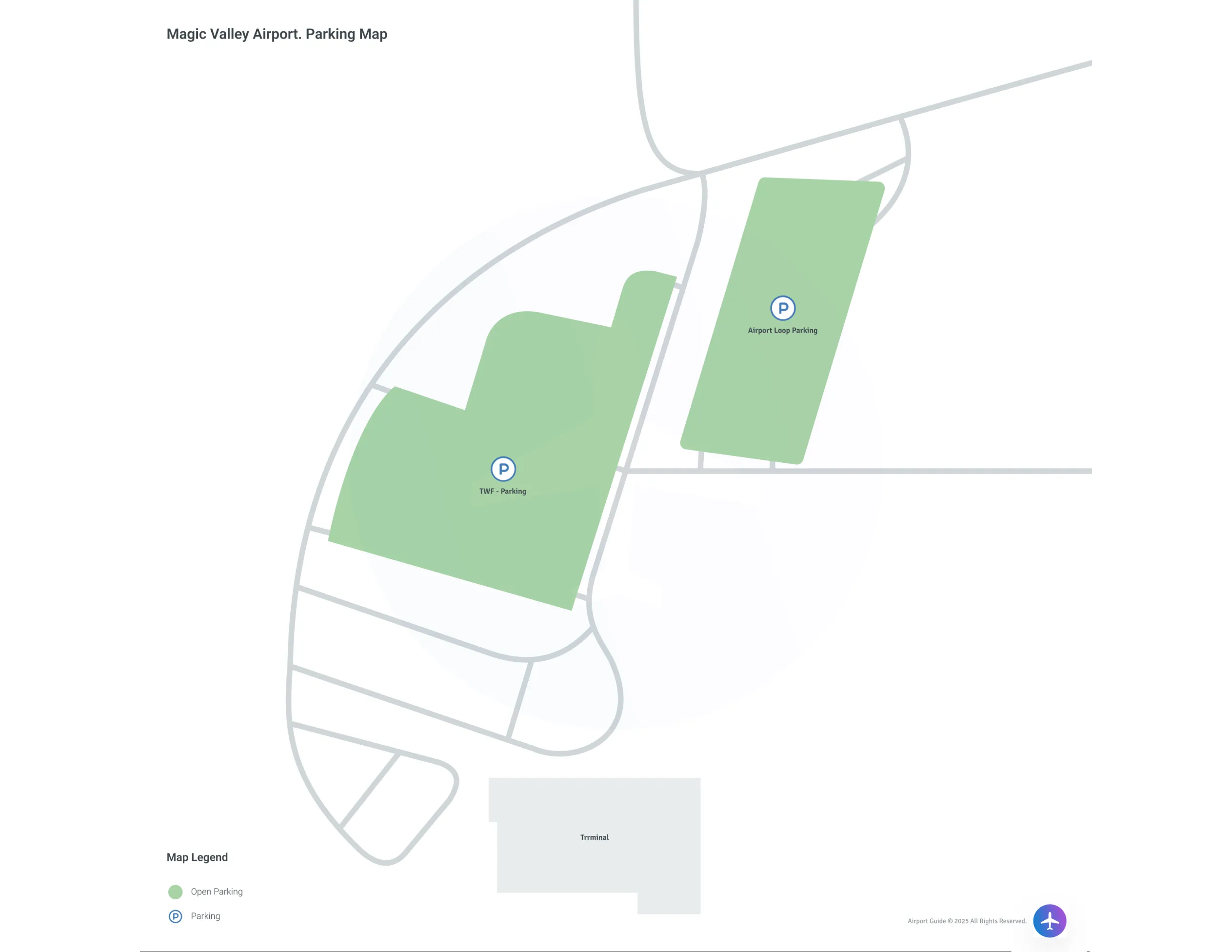 Magic Valley Regional Airport-Joslin Field (TWF) Parking Map