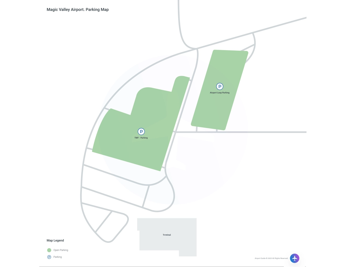 Magic Valley Regional Airport-Joslin Field (TWF) Parking Map