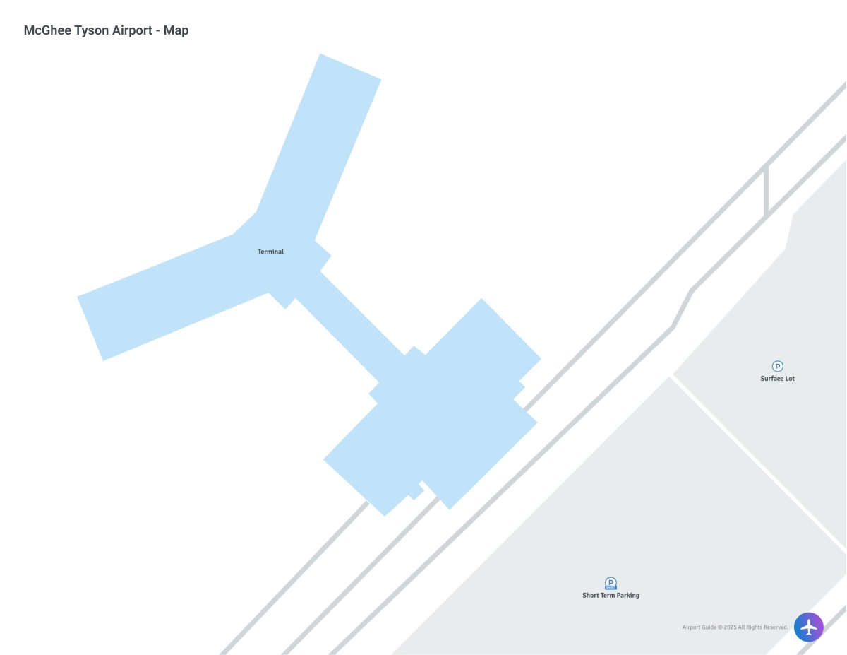 McGhee Tyson Airport (TYS) Map