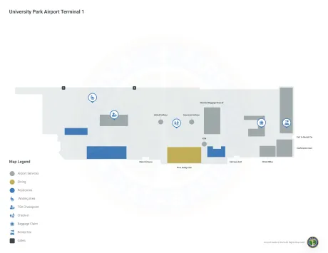 UNV Airport Terminal Map