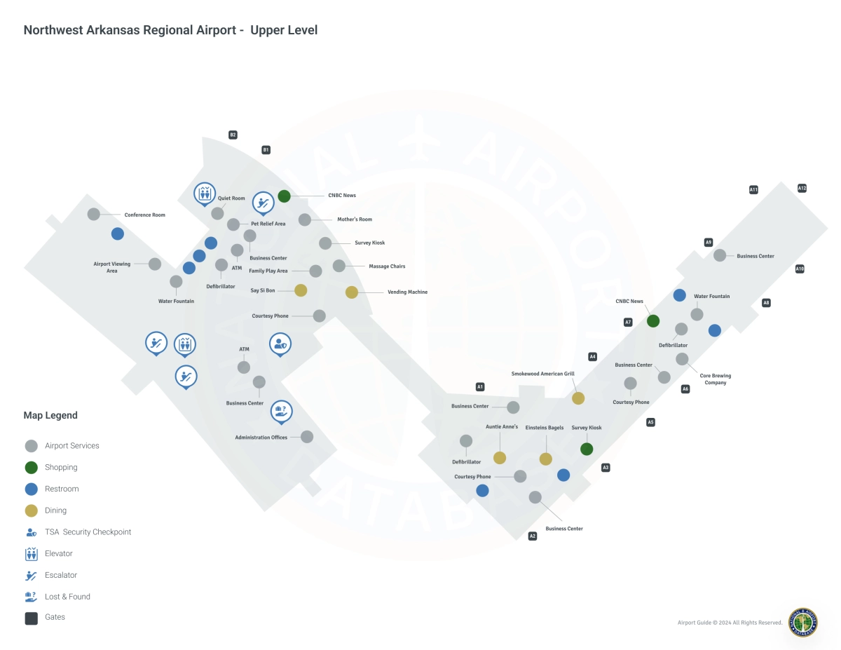 XNA Terminal / Upper Level Map