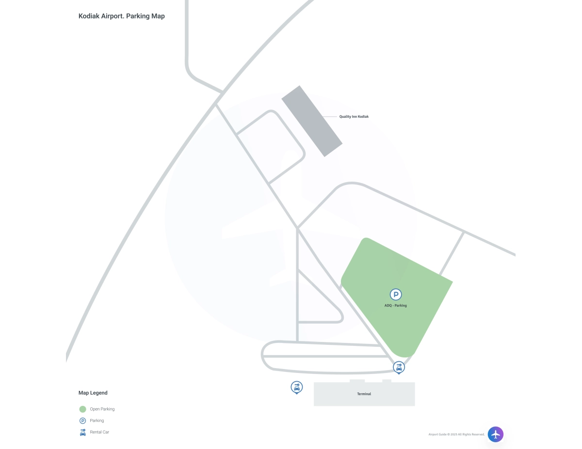 Kodiak Airport (ADQ) Parking Map