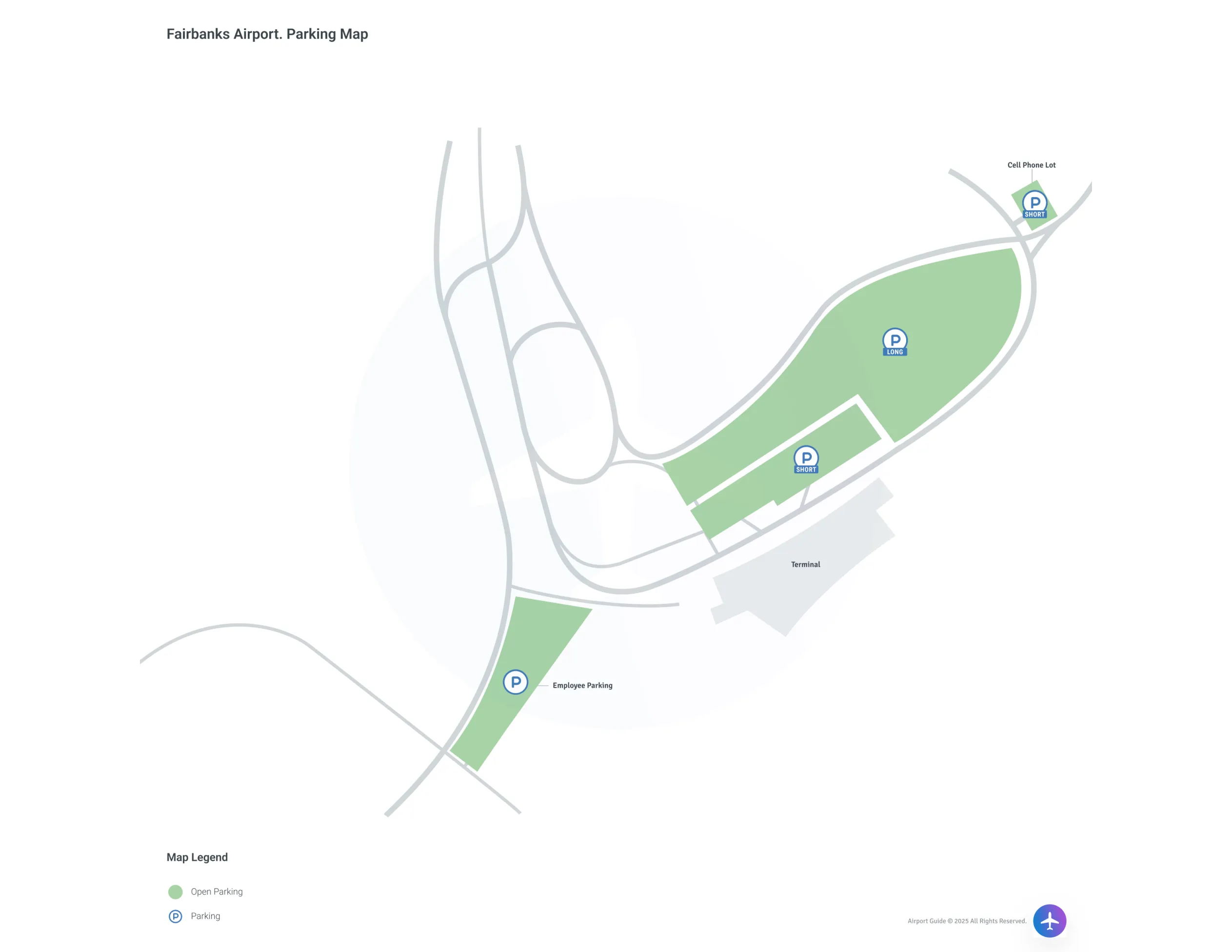 Fairbanks International Airport (FAI) Parking Map