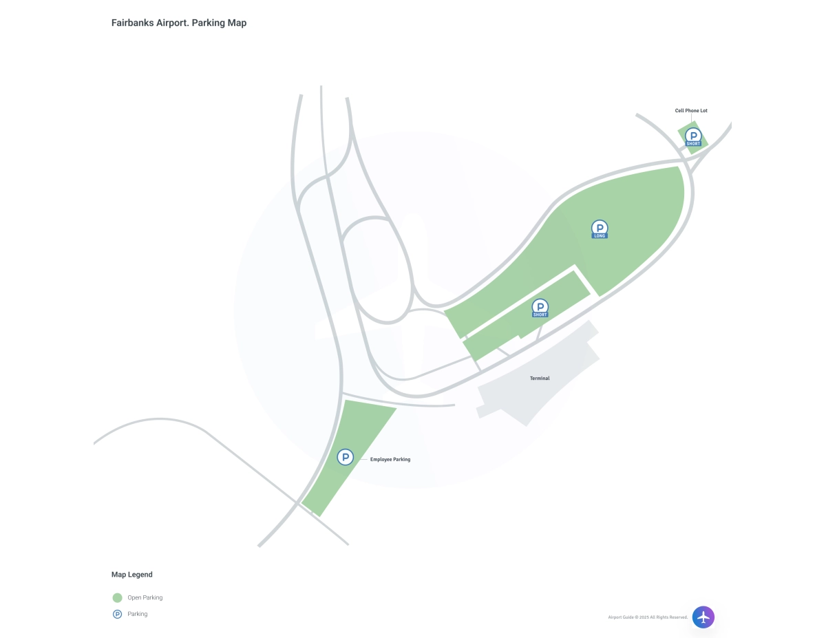Fairbanks International Airport (FAI) Parking Map