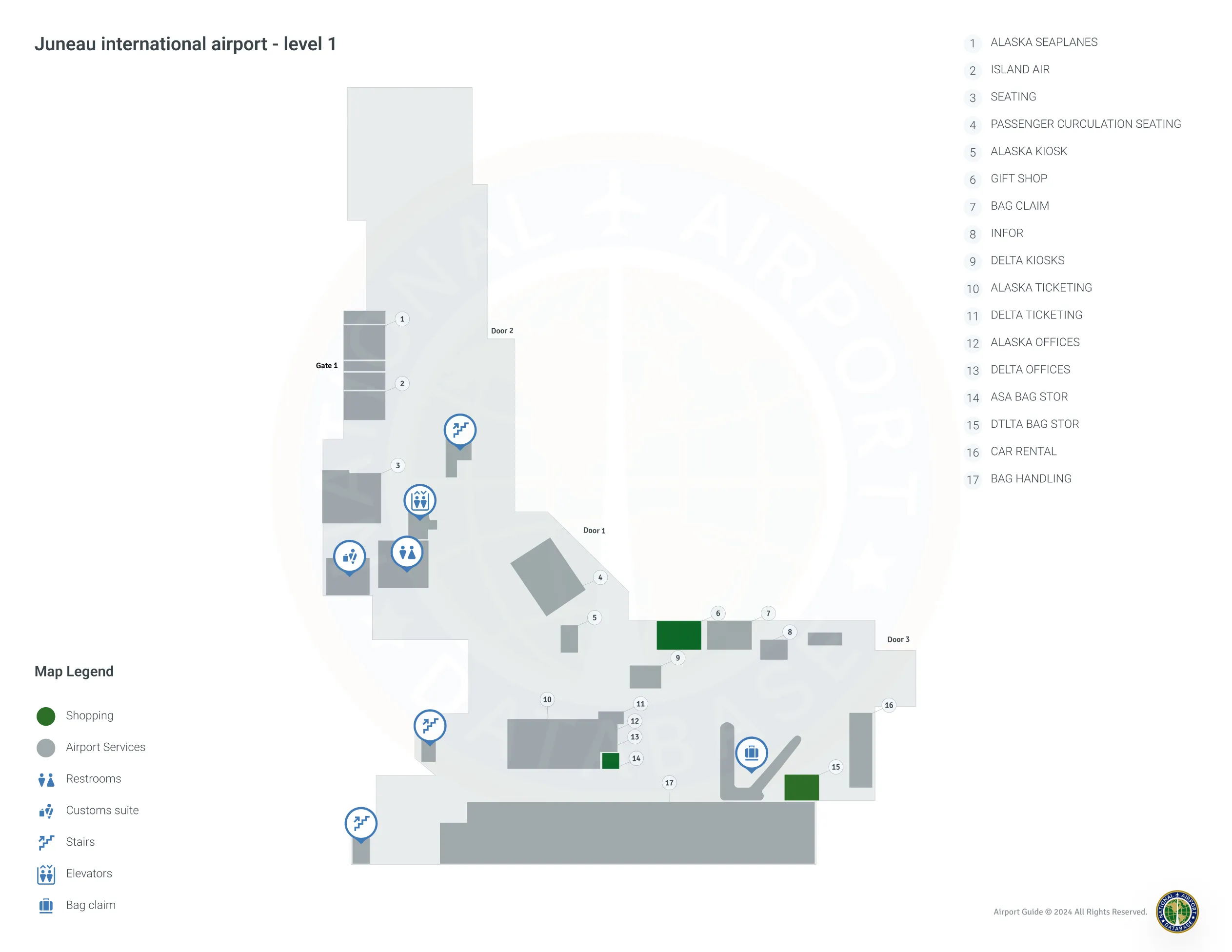 JNU Terminal Level 1 map