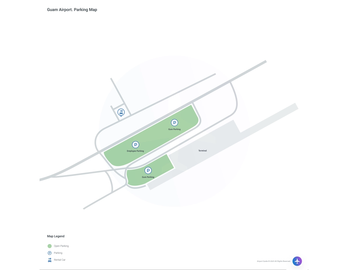 Antonio B Won Pat International Airport (GUM) Parking Map