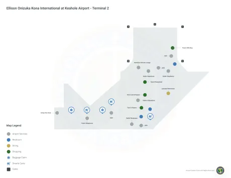 KOA Airport Terminal 2 Map