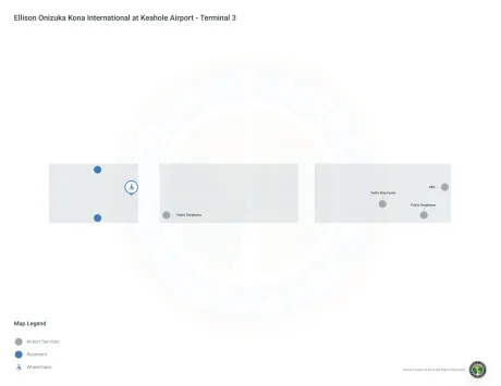 KOA Airport Terminal 3 Map