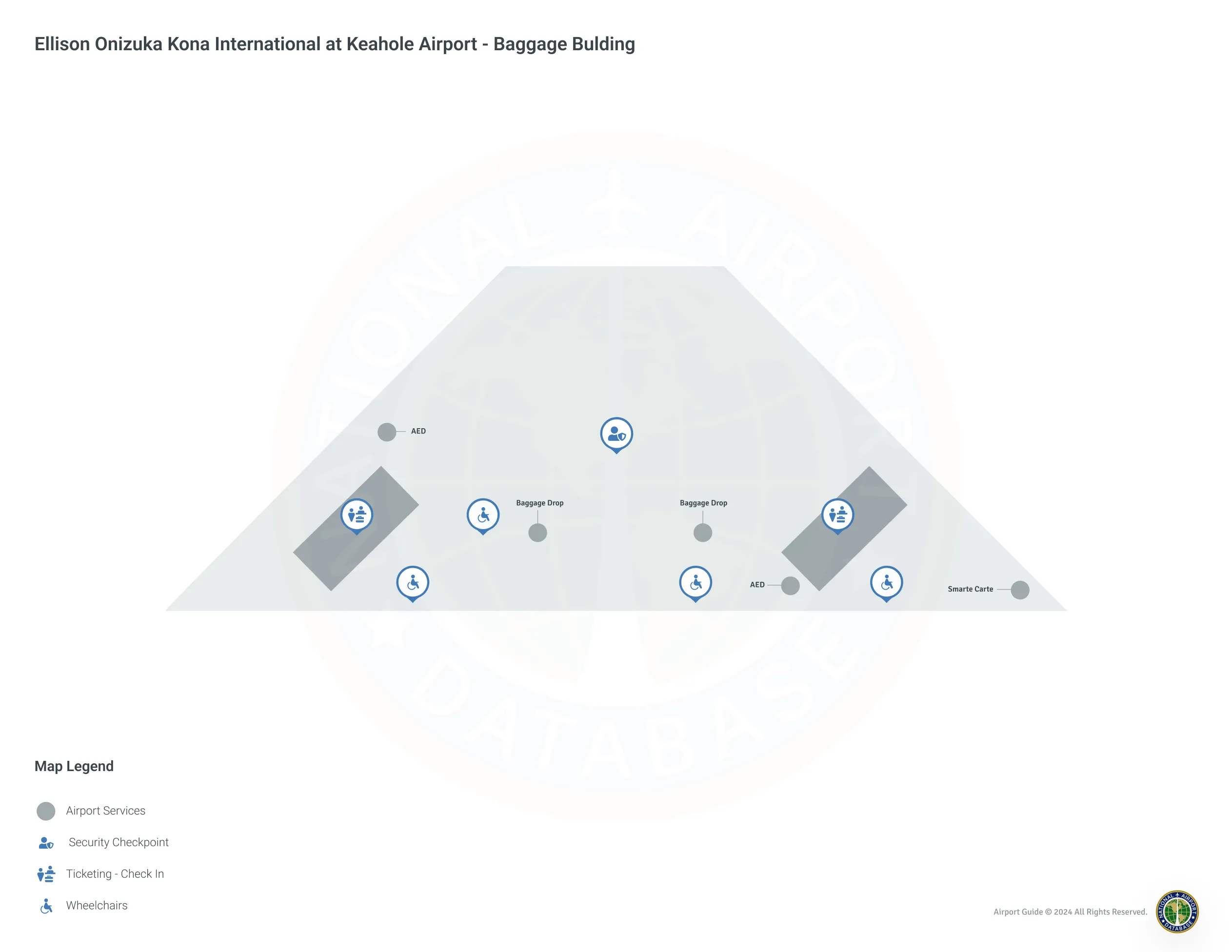 KOA Baggage Bulding Level 1 map