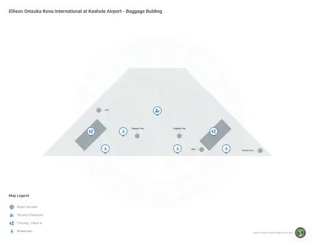 KOA Airport Baggage Bulding Map