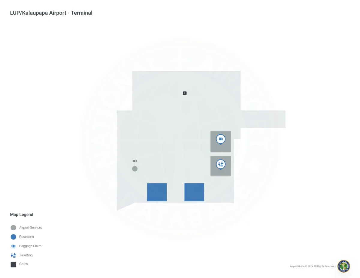 LUP Airport Terminal Map