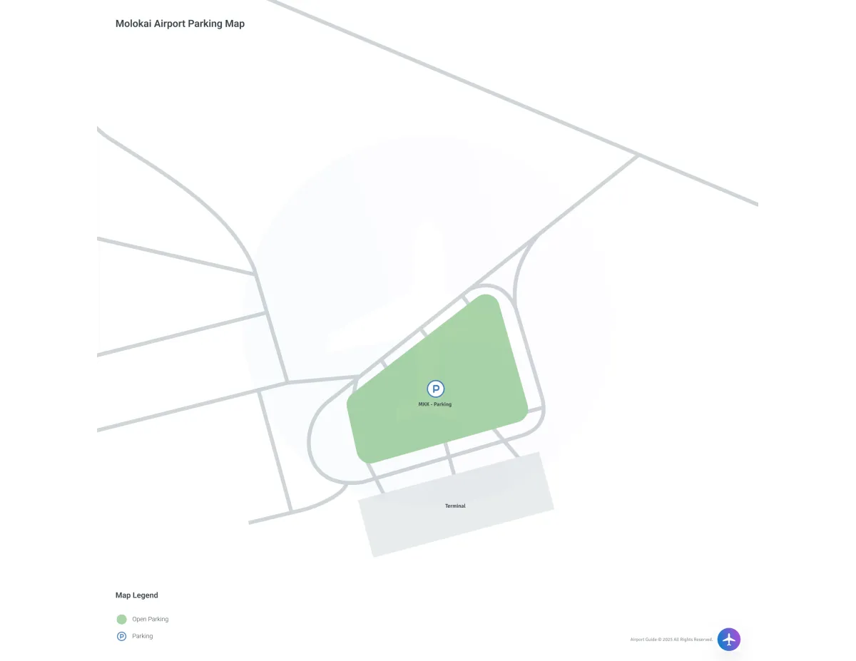 Molokai Airport (MKK) Parking Map