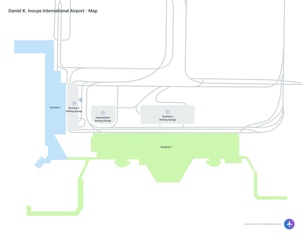 Daniel K Inouye International Airport (HNL) Map