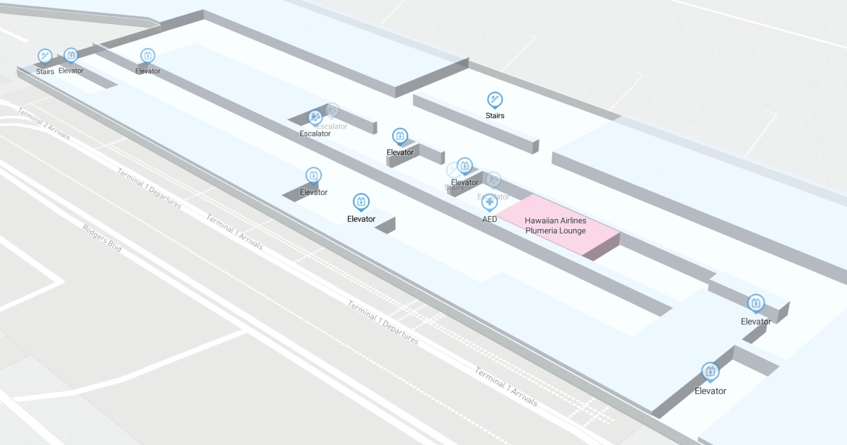 Daniel K Inouye International Airport Terminal 1 Map
