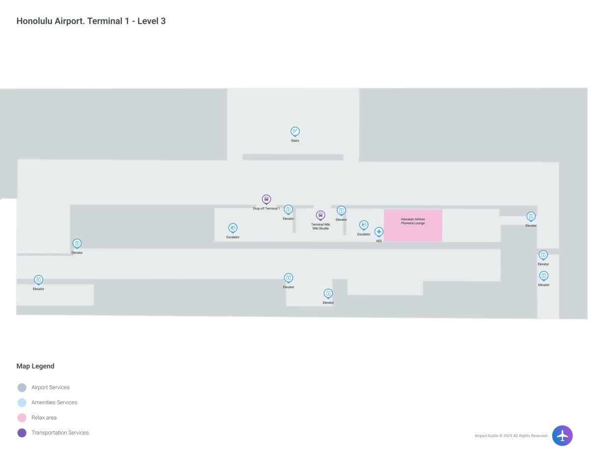 HNL Terminal 1 / Level 3 Map