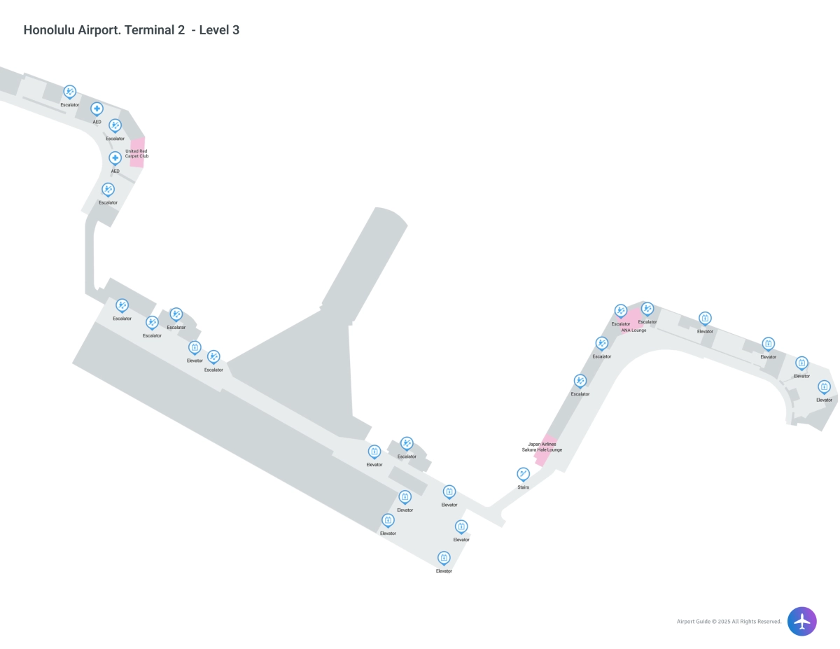 HNL Terminal 2 / Level 3 Map