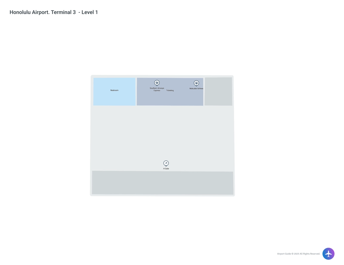 HNL Terminal 3 / Level 1 Map