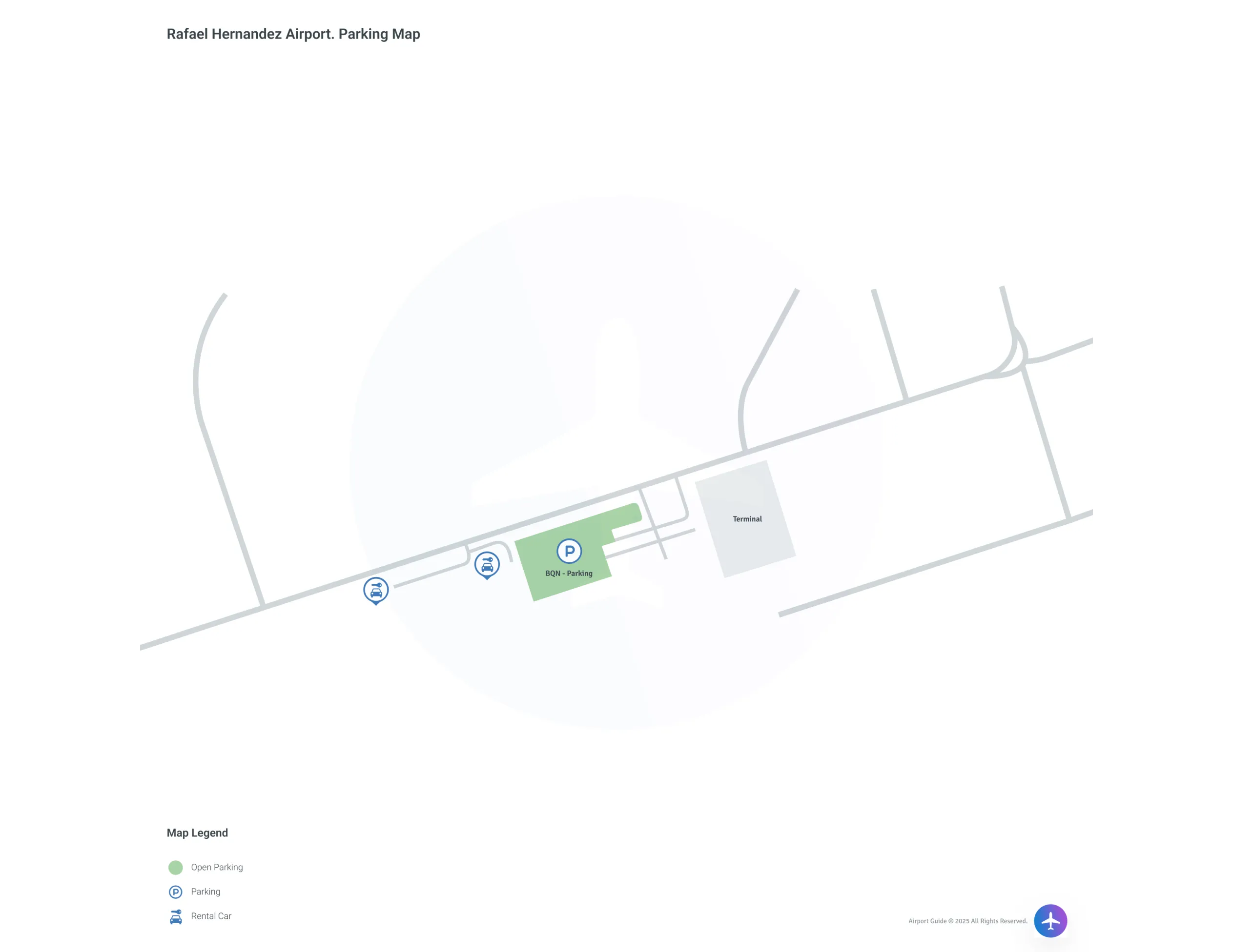 Rafael Hernandez Airport (BQN) Parking Map